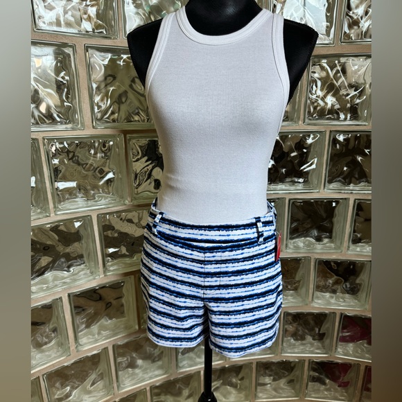 SPANX Blue Painted Stripe Sunshine Shorts Women’s Size XS (NWT) - Picture 11 of 12